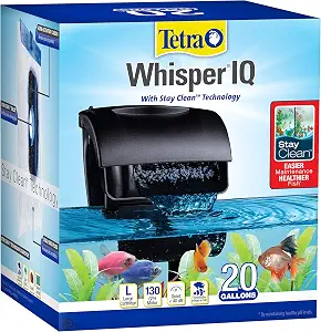 Tetra Whisper IQ 130 GPH Power Filter for Aquariums (Up to 20 Gallons)