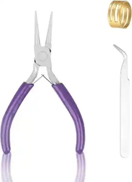 MUZHUPGUZ Round Nose Pliers Wire Jewelry Making Tools Set with Soft Grip Handles Tweezers Jump Ring