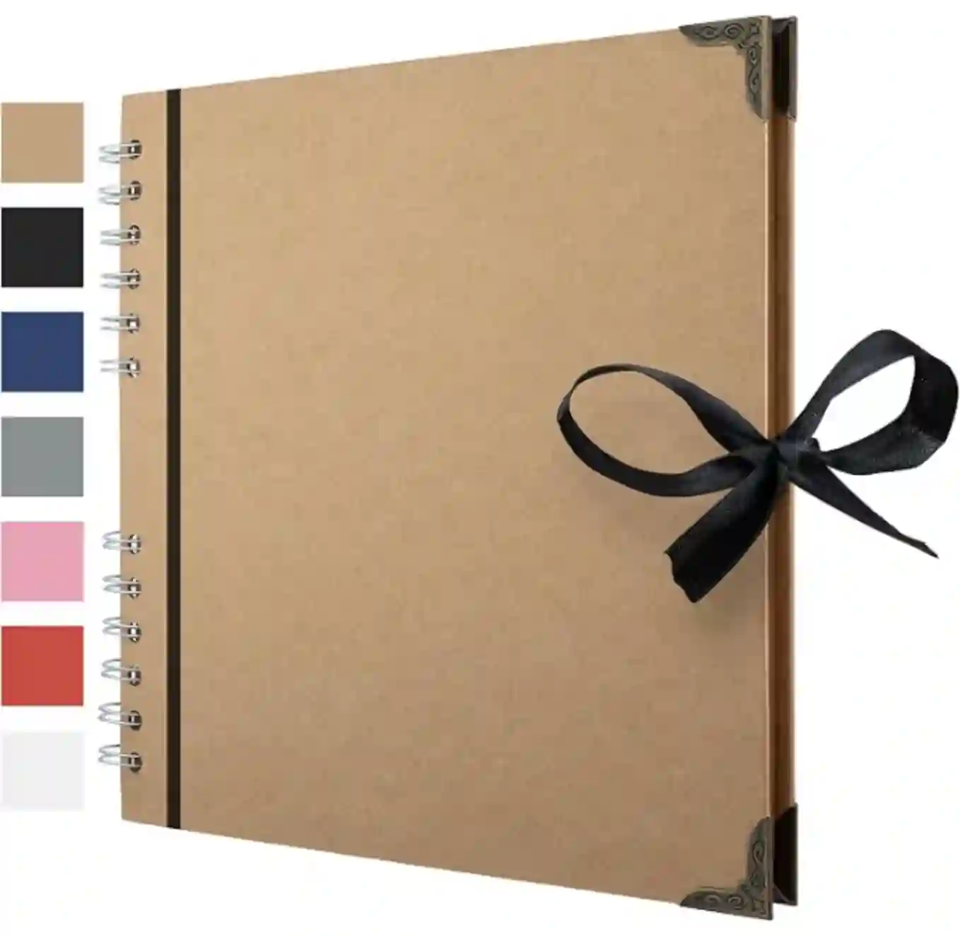 Bstorify 8x8 Inch Kraft Scrapbook Album 60 Pages Hardcover Photo Book