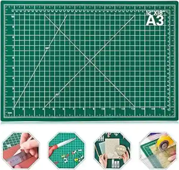 anezus Self Healing Sewing Mat 12x18 Inch Rotary Cutting Mat Double Sided 5-Ply Board
