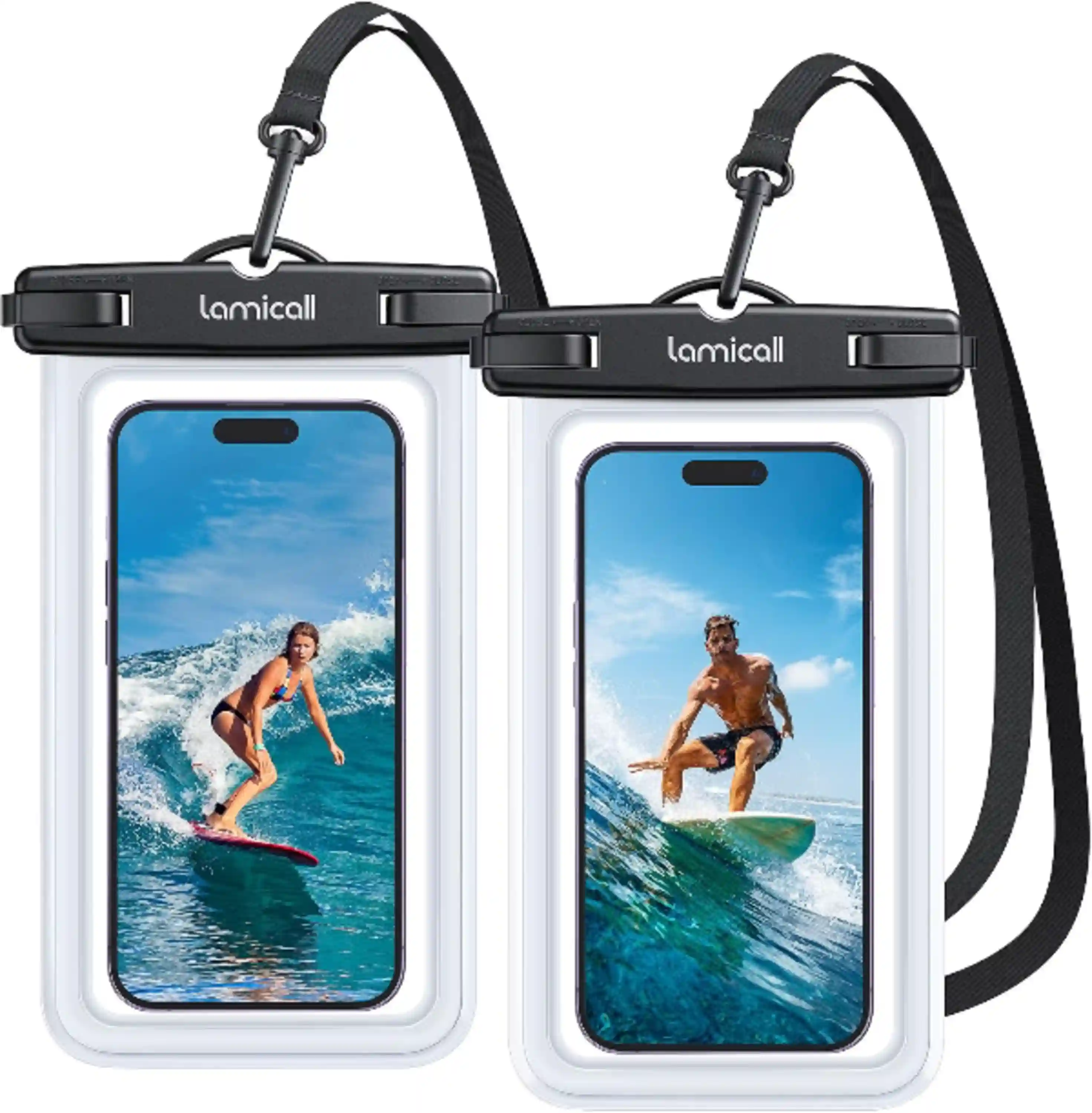 Lamicall Waterproof Phone Pouch, [2 Pack] IPX8 Water Proof Cell Phone Case