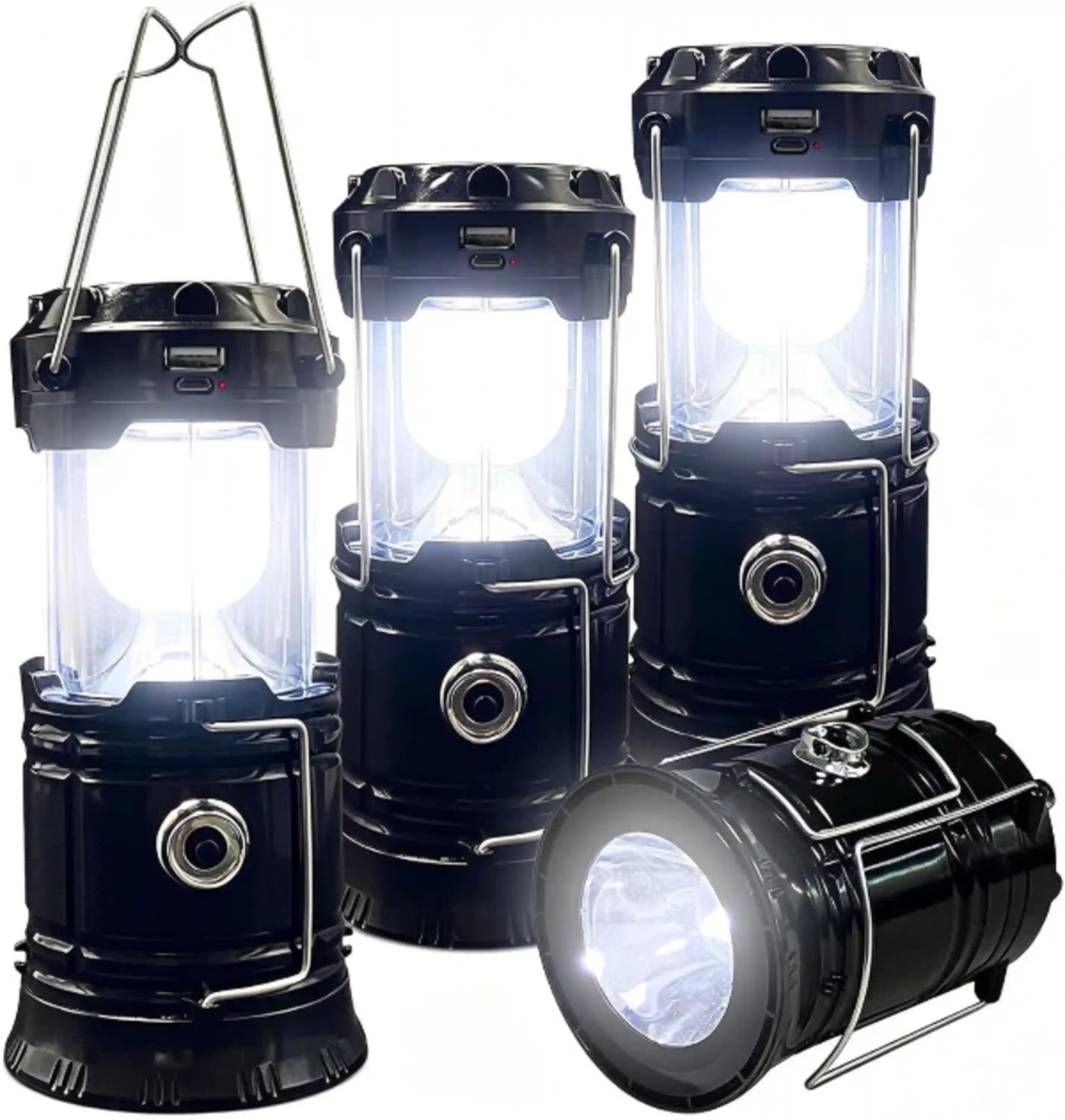 Collapsible Portable LED Camping Lantern XTAUTO Lightweight Waterproof Solar USB Rechargeable LED Flashlight Survival Kits for Indoor Outdoor Home Emergency Light Power Outages Hiking Hurricane 4-Pack Click to see full view Collapsible Portable LED Camping Lantern XTAUTO Lightweight Waterproof Solar USB Rechargeable LED Flashlight Survival Kits for Indoor Outdoor Home Emergency Light Power Outages Hiking Hurricane 4-Pack