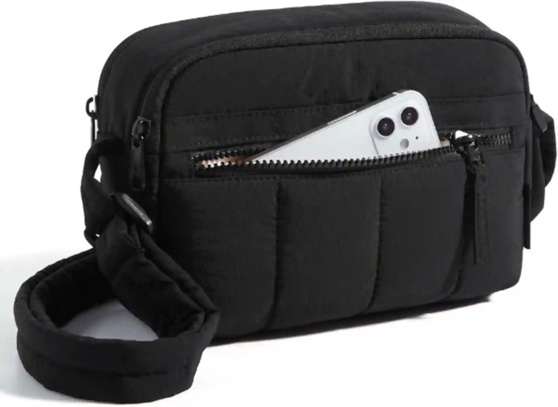 BAGSMART Cross Body Purse Mini Travel Purse RFID Blocking Lightweight Puffer Hobo Handbag