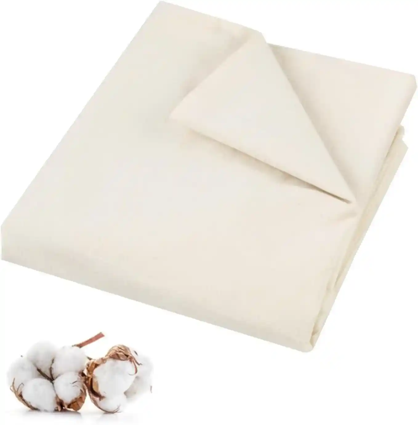 PEASUG Unbleached 100 Percent Cotton Muslin Fabric 63 Inch Wide 2 Yards Medium Weight Material