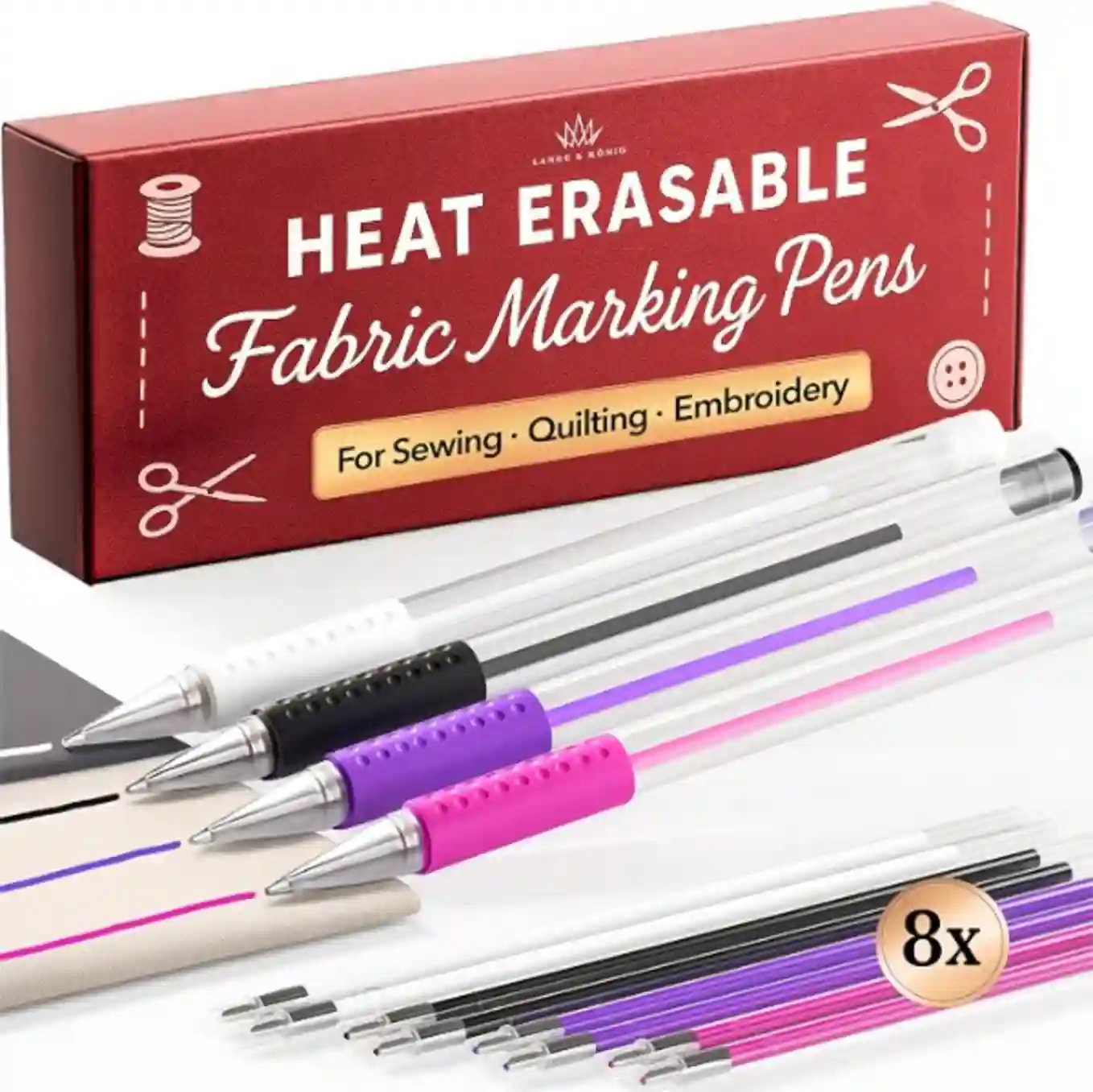 Lange And Koenig Heat Erasable Fabric Marking Pens