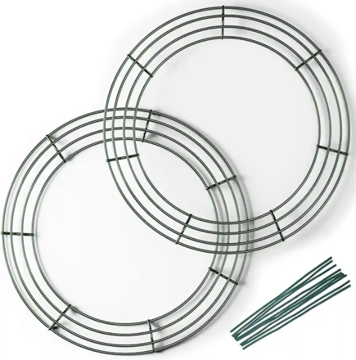Upstout 2-Pack 14 Inch Wire Wreath Frame Round Metal Form