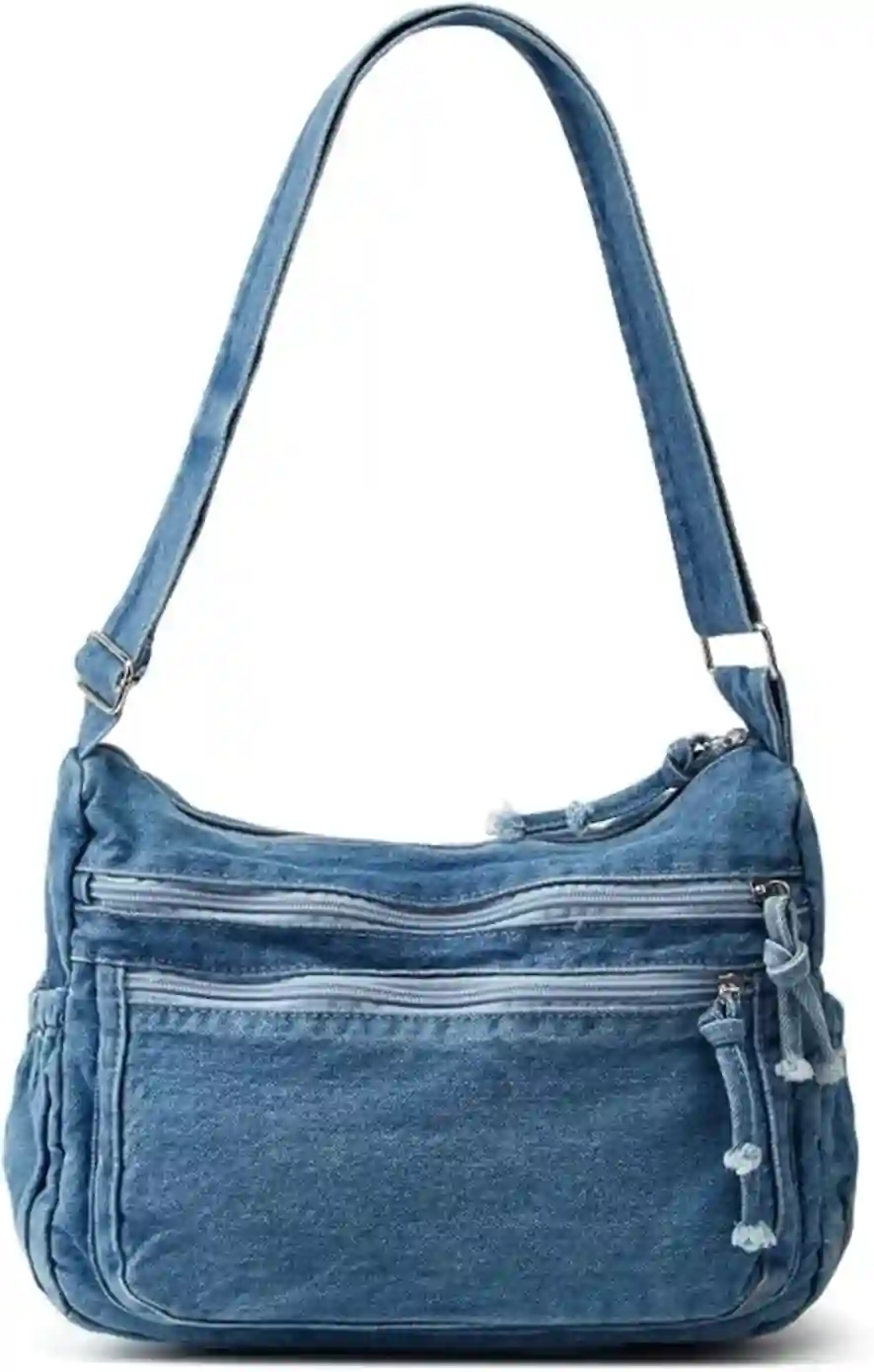 Epsion Vintage Y2K Denim Purses For Women Jean Crossbody Shoulder Bag