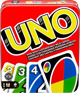Mattel Games Giant UNO Card Game for Kid, Adult & Families, Color Blind Accessible & Customizable Large Deck