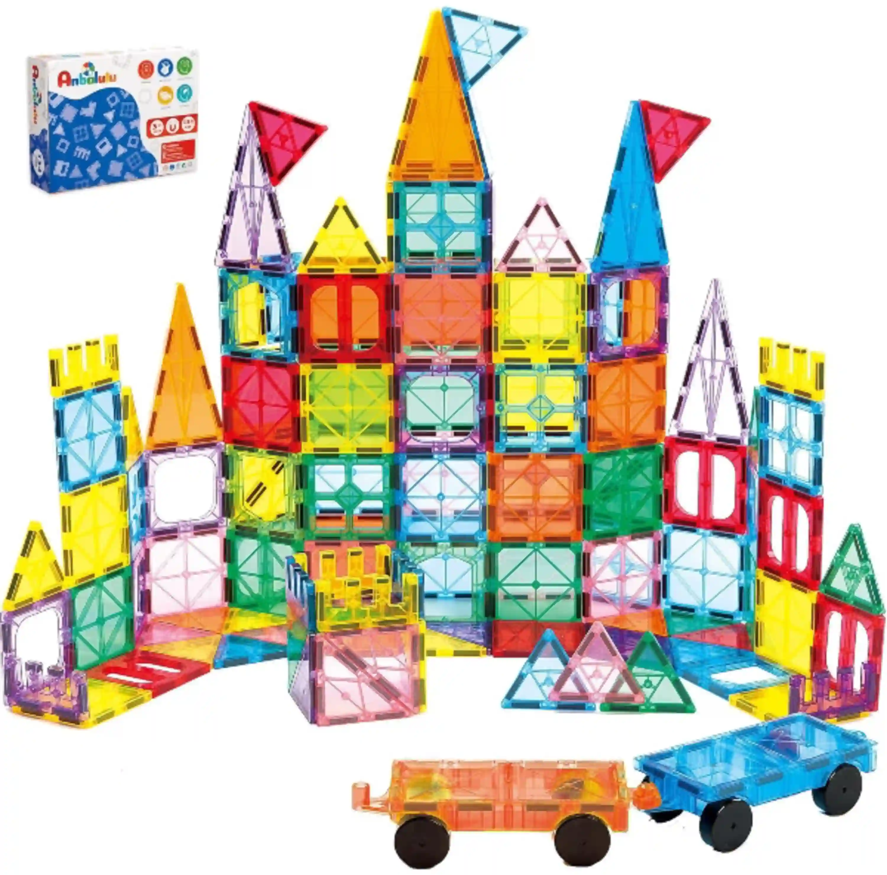 Anbalulu 134PCS Magnetic Building Tiles STEM Educational Toys Set