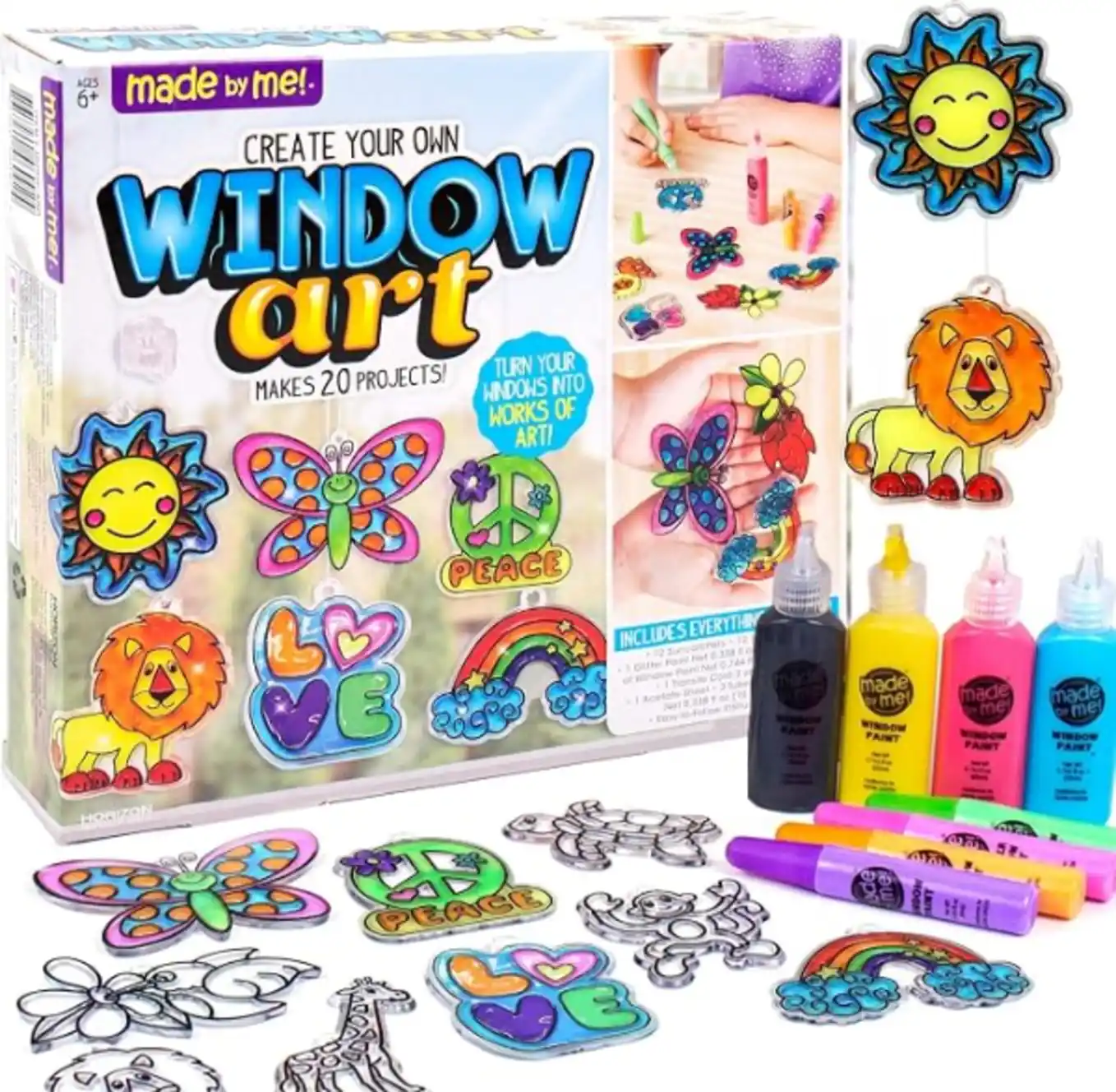 Made By Me Create Your Own Window Art Kit, Suncatchers, Makes 20+ Projects