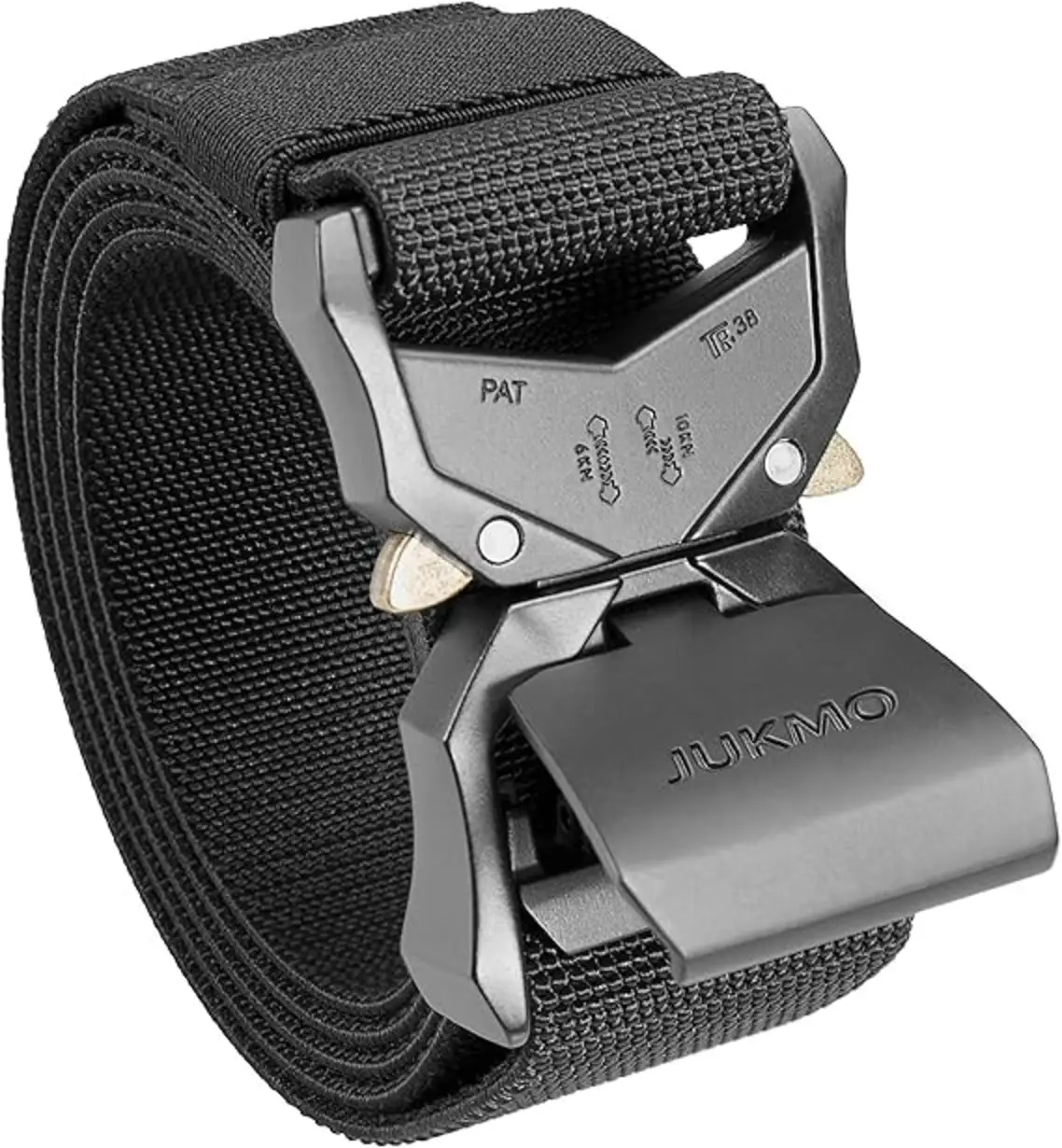 JUKMO Tactical Belt Military Hiking Rigger 1.5 Inch Nylon Web Work Belt