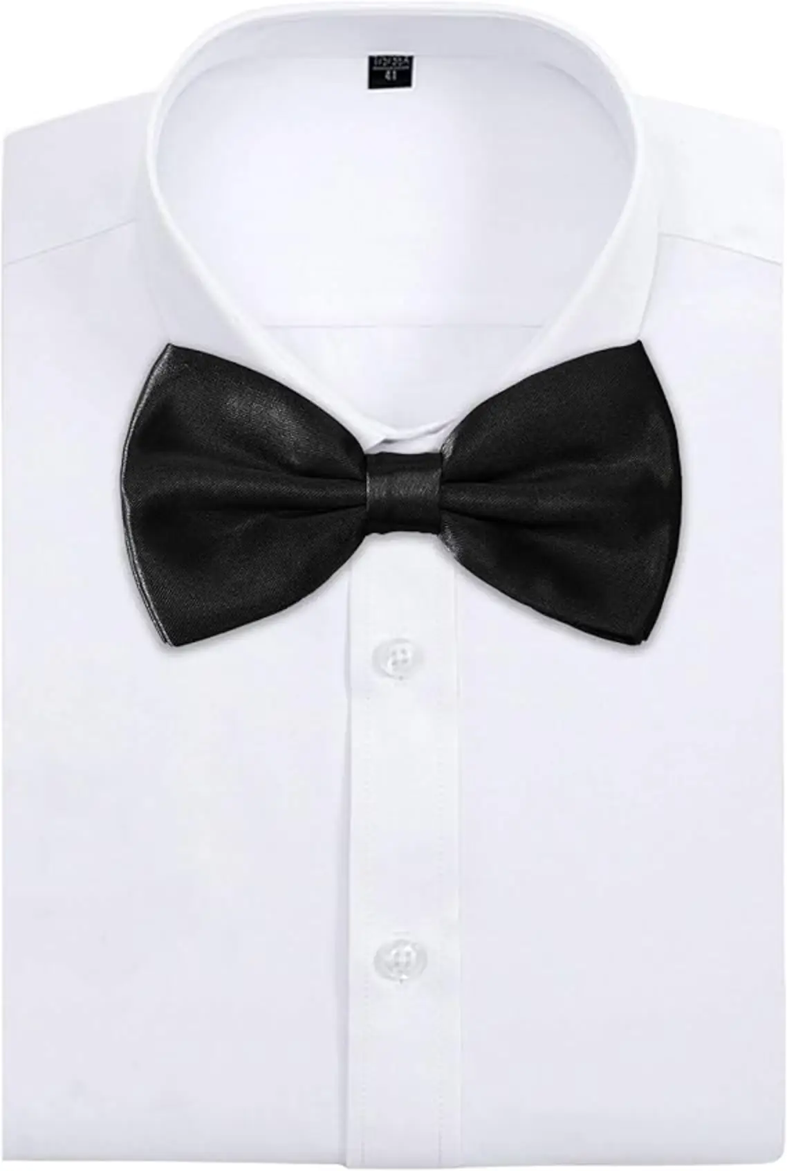 AVANTMEN Mens Formal Satin Solid Bowties Pre-tied Adjustable Multi Pack