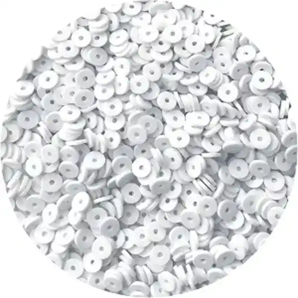 Acofect 2000pcs White Clay Beads 6mm Round Flat Heishi Disc Spacers for Jewelry Making