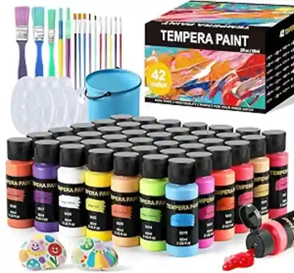 TMOL Washable Paint Set Washable Paint For Kids With 42 Vibrant Colors