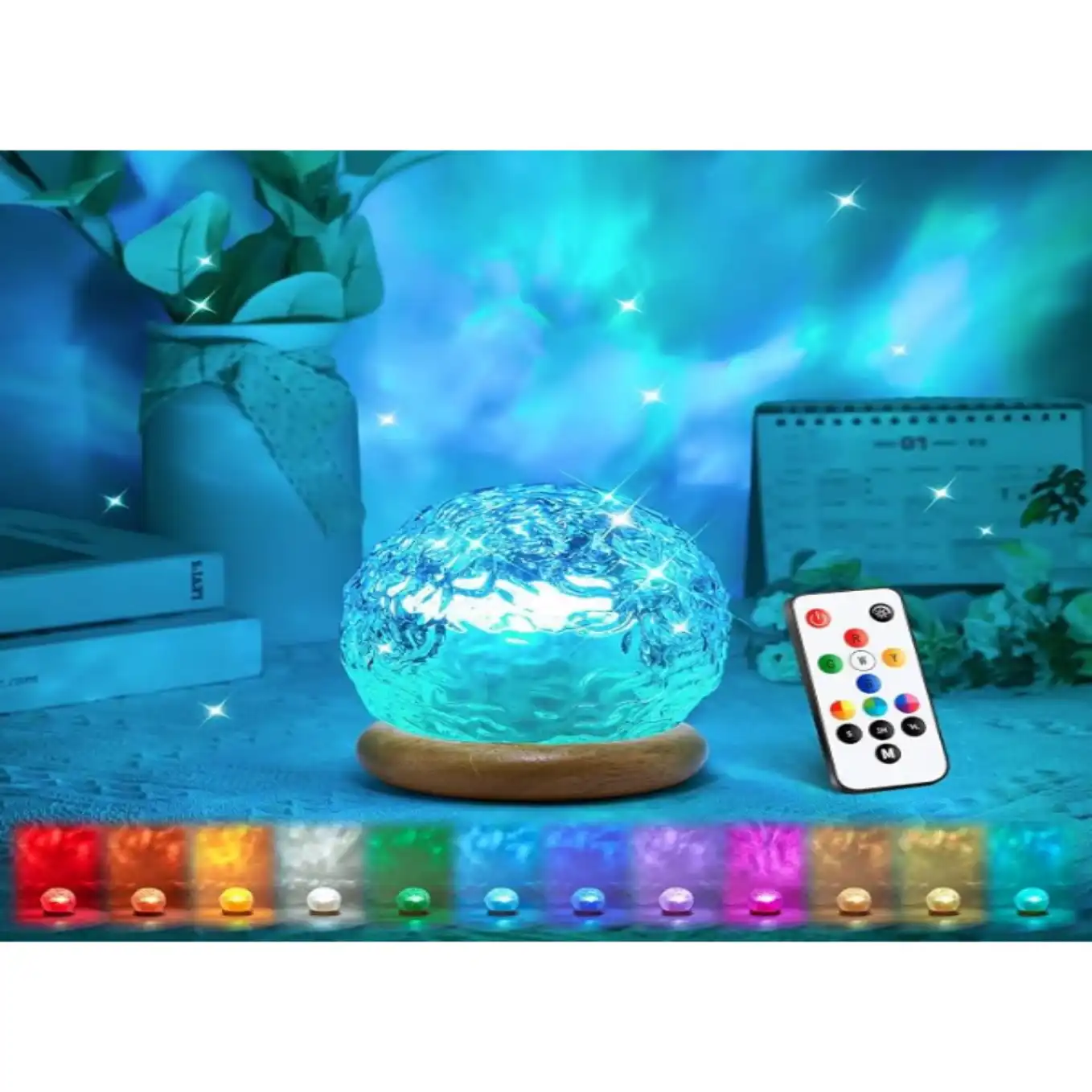 One Fire Ocean Projector 3-in-1 Sunset Northern Lights Projector with Remote and Timer