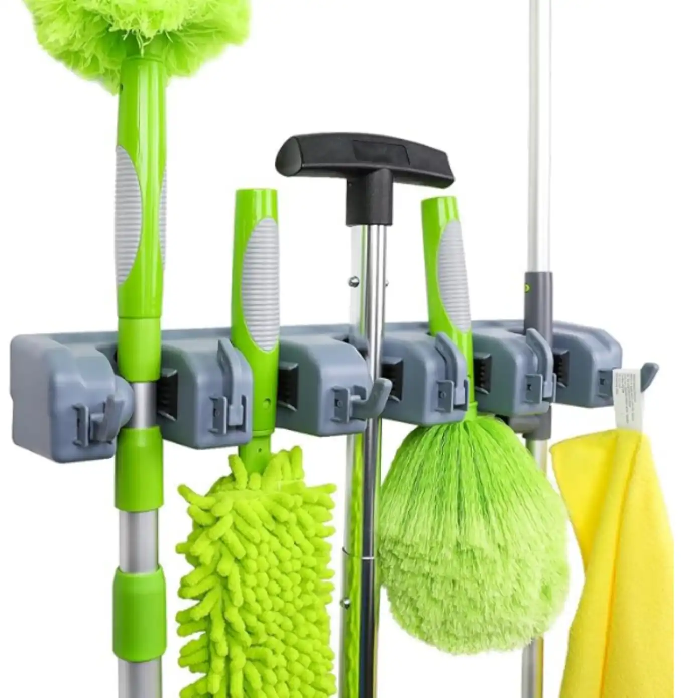 Amazon Basics Heavy Duty Wall Mount Broom and Mop Holder