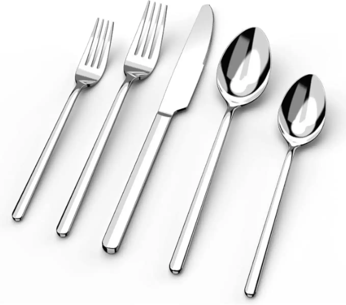 KINGSTONE 30 Pieces Silverware Set 18/10 Stainless Steel Flatware Cutlery Set for 6