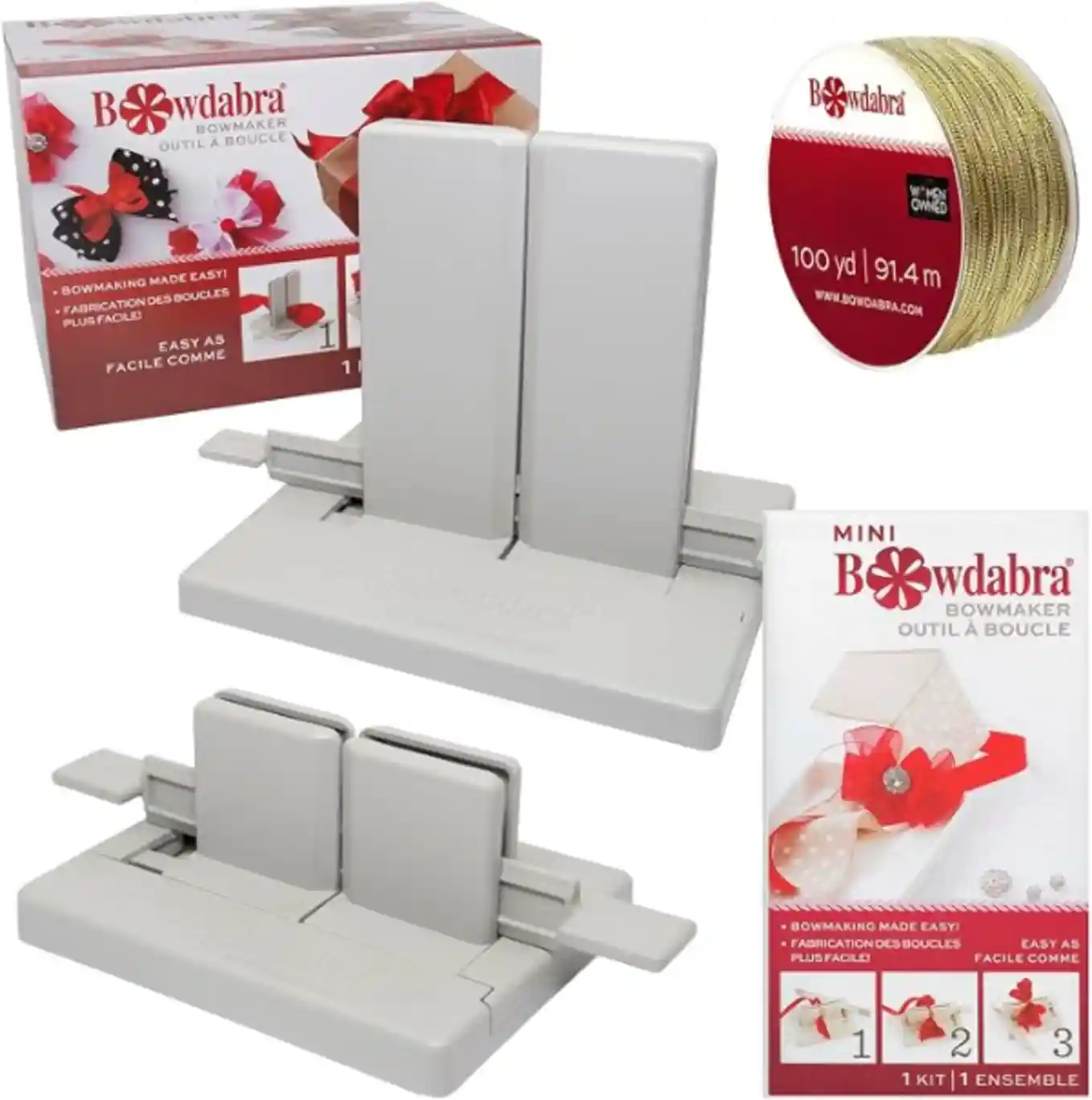 Morex Bowdabra Bow Maker Combo with Mini Bow Maker and Gold Wire