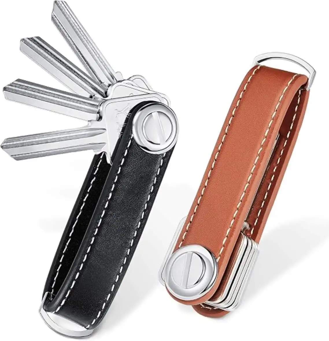 Orbitkey New Active Key Organizer Lite with Updated D-Ring Weather Resistant Stainless Steel Locking Mechanism Tangerine