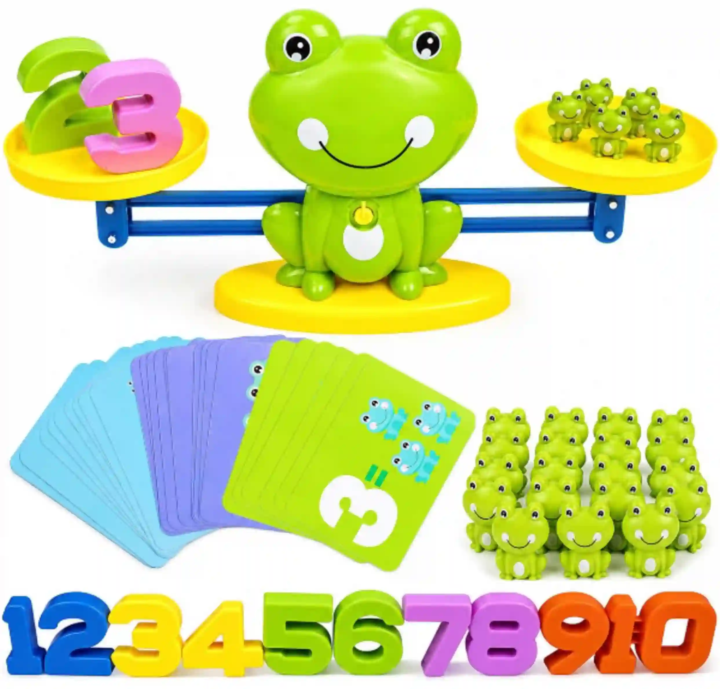 CozyBomB Frog Scale Balance Counting Toy Preschool Math Learning Game STEM Montessori Toy