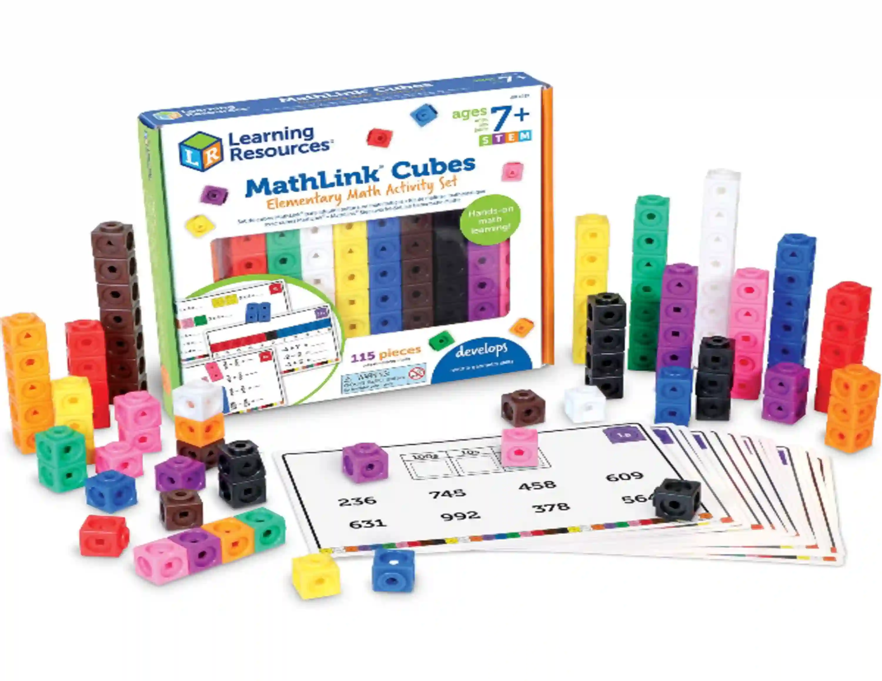 Learning Resources MathLink Cubes Elementary Math Activity Set