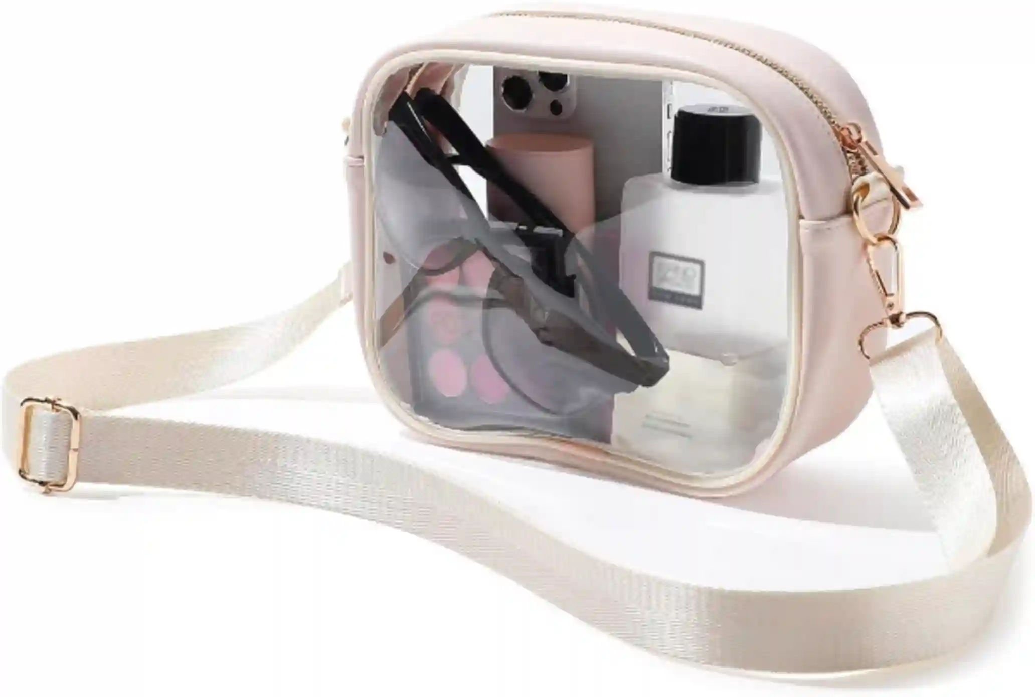 TOBVZOO Clear Bag Stadium Approved Crossbody Transparent Bag for Concerts Sports Events