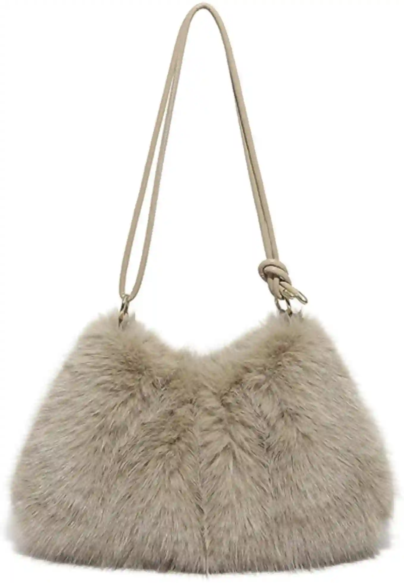 Fluffy Tote Bag Winter Faux Fur Purses for Women Fuzzy Shoulder Handbag
