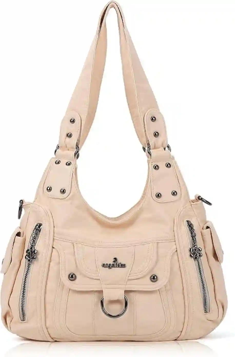 Angel Kiss Womens Vegan Leather Hobo Purse Handbag Satchel Tote Bag with Adjustable Strap