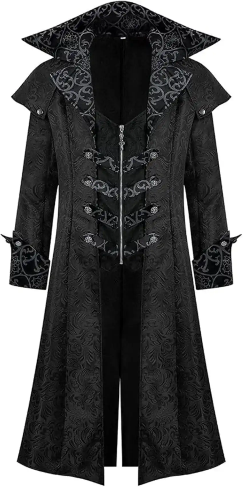 Men Gothic Vampire Tailcoat Jacket Victorian Steampunk Frock Coat Costume