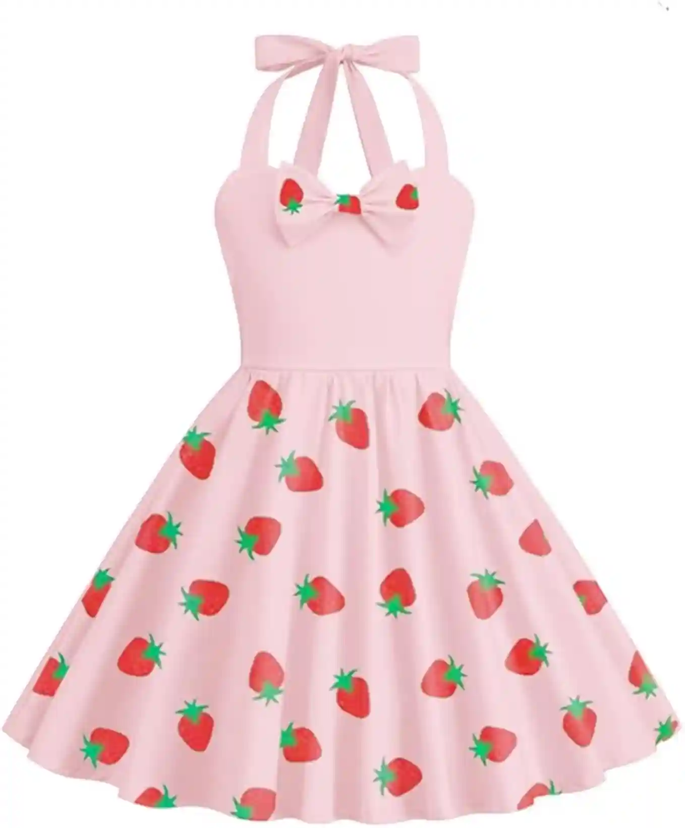 1950s Vintage Dresses for Girls Halter Neck Bowknot A-Line Party Dress