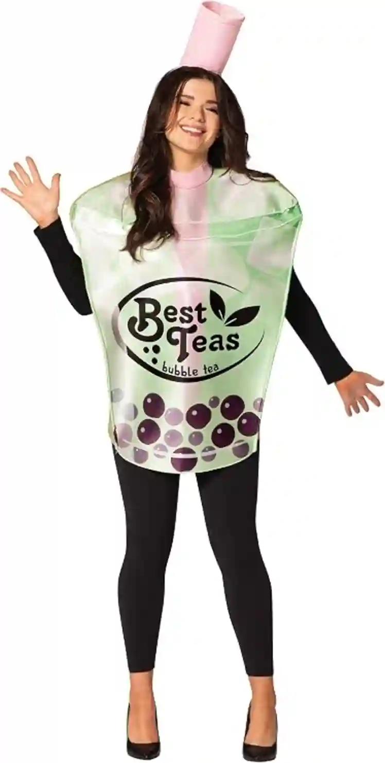 Rasta Imposta Bubble Tea Costume Boba Pearl Milk Adult Party Outfit