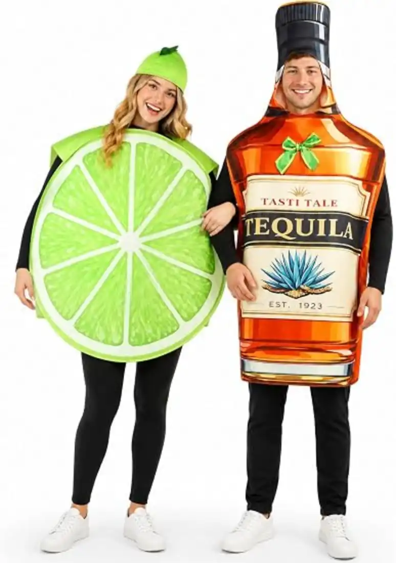 Tequila and Lime Couples Halloween Costumes 3PCS Funny Adult Set