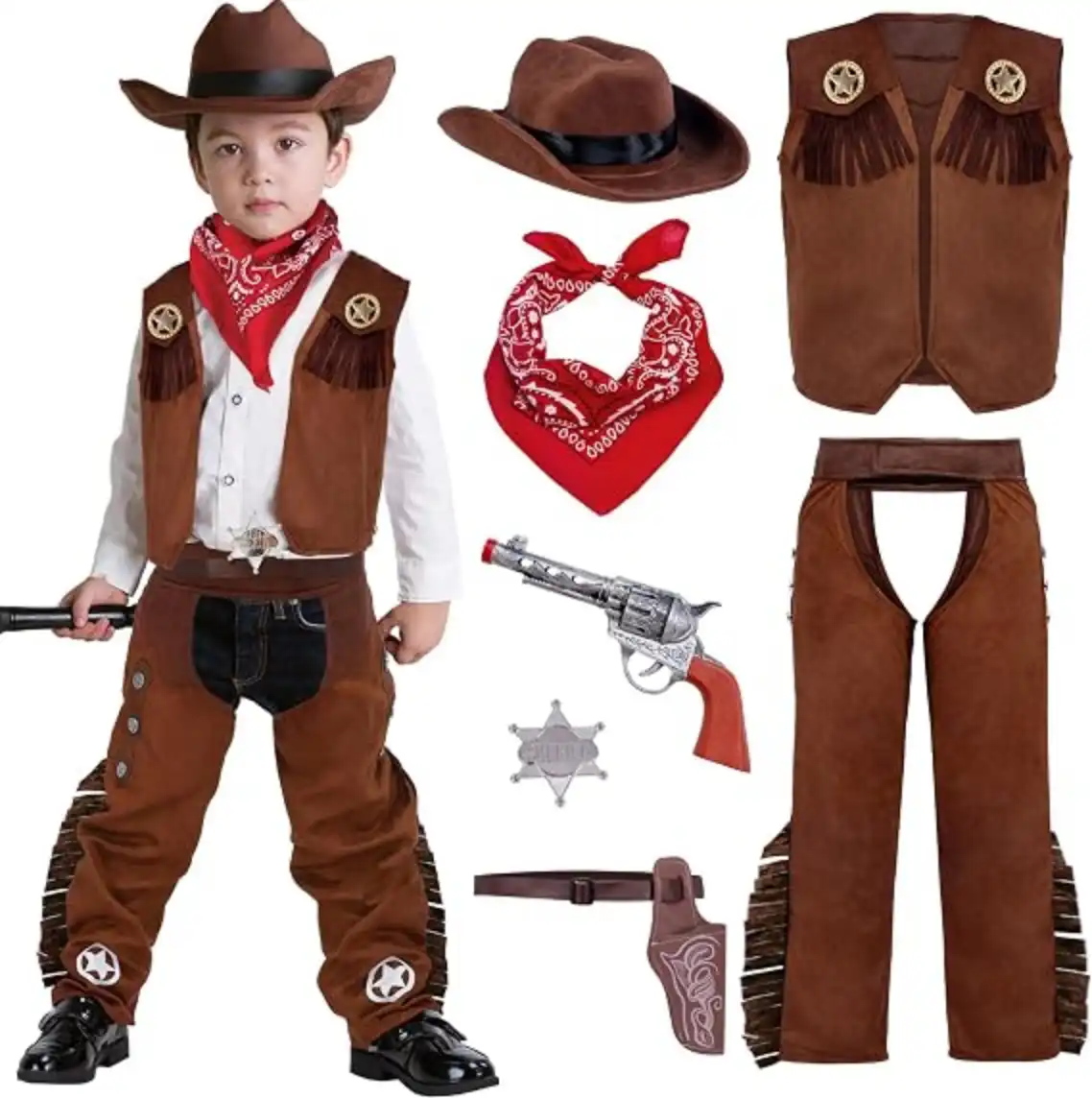 Spooktacular Creations Halloween Cowboy Hat Costume Set For Boys