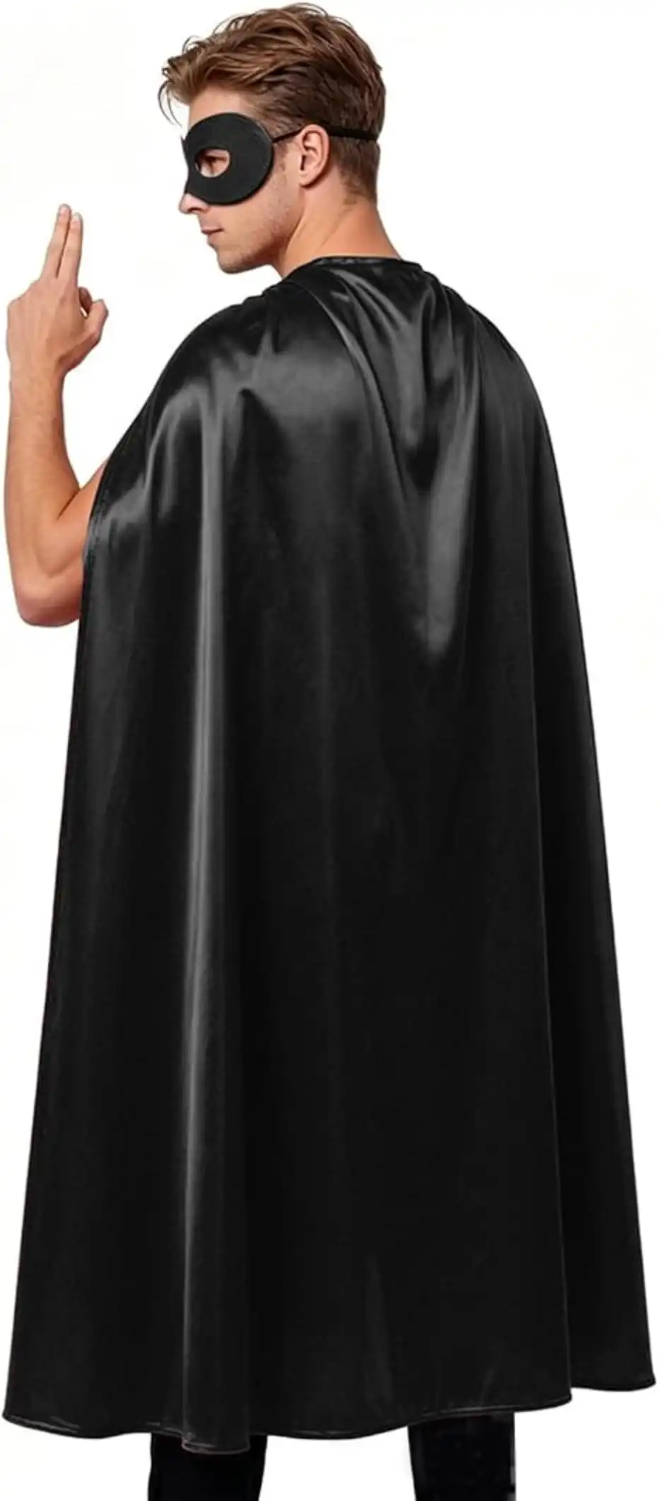 Adult Superhero Cape and Mask Set for Men and Women Halloween Party Costume