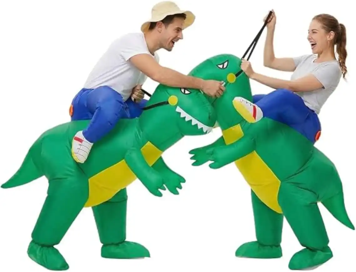 BROWNYEW 2 Packs Inflatable Dinosaur Costume Adults Blow Up T-Rex Suit