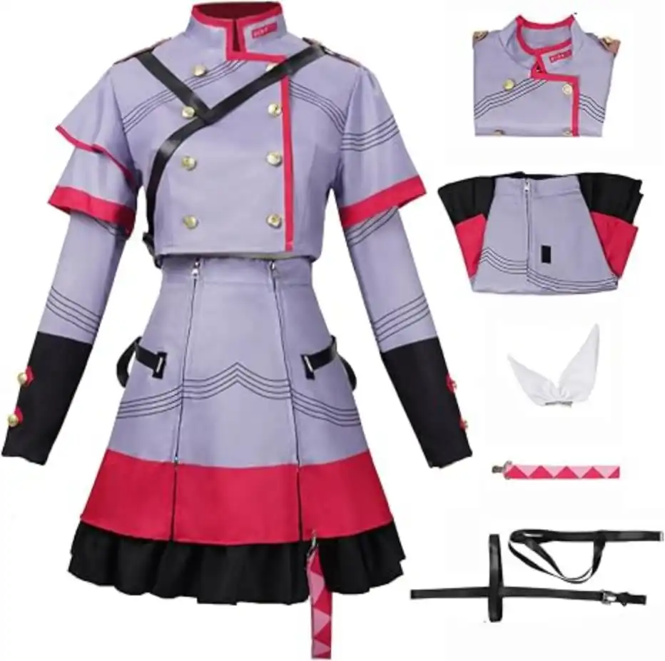 Anime Cosplay Gothic Military Uniform Dress Women Costume Jacket and Skirt Halloween Outfits Full Set