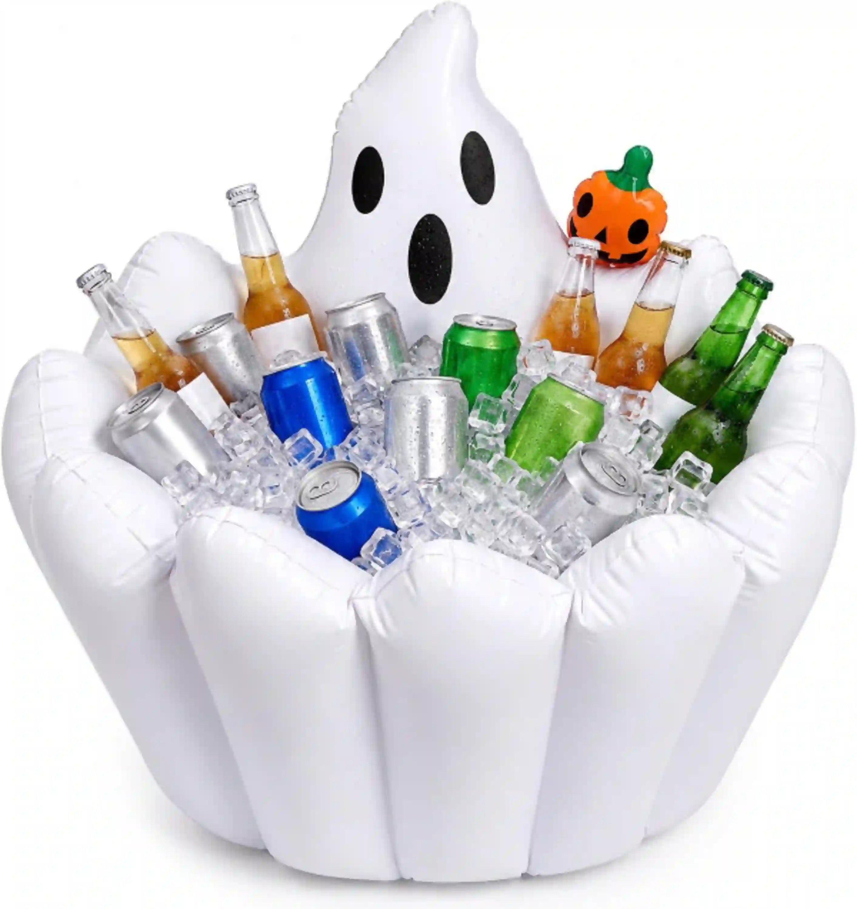 Havawish 29 Inch Halloween Inflatable Ghost Drink Cooler and Candy Bowl