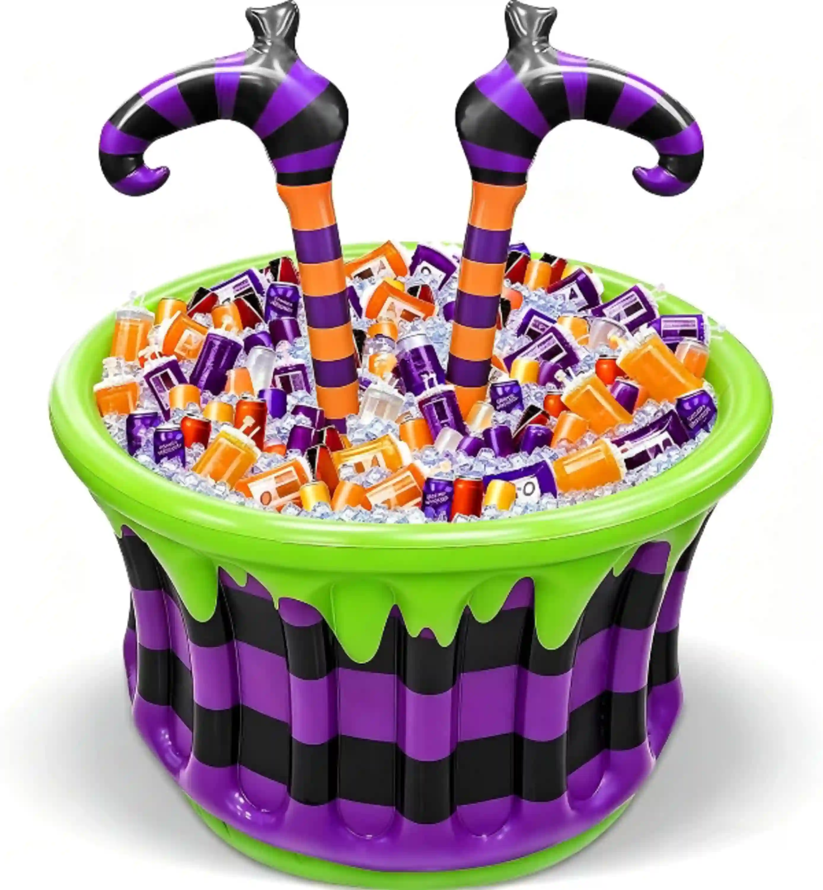 TURNMEON Large Halloween Inflatable Witch Cauldron Cooler Party Decoration