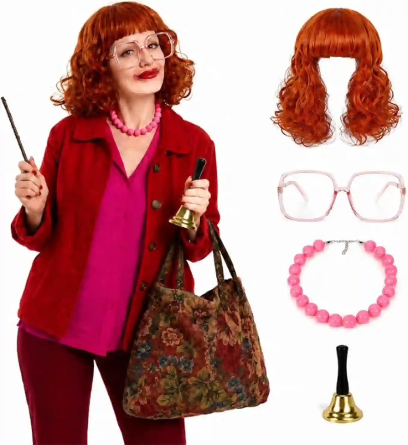 Aunt Gladys Costume Set for Women Evil Witch Halloween Cosplay