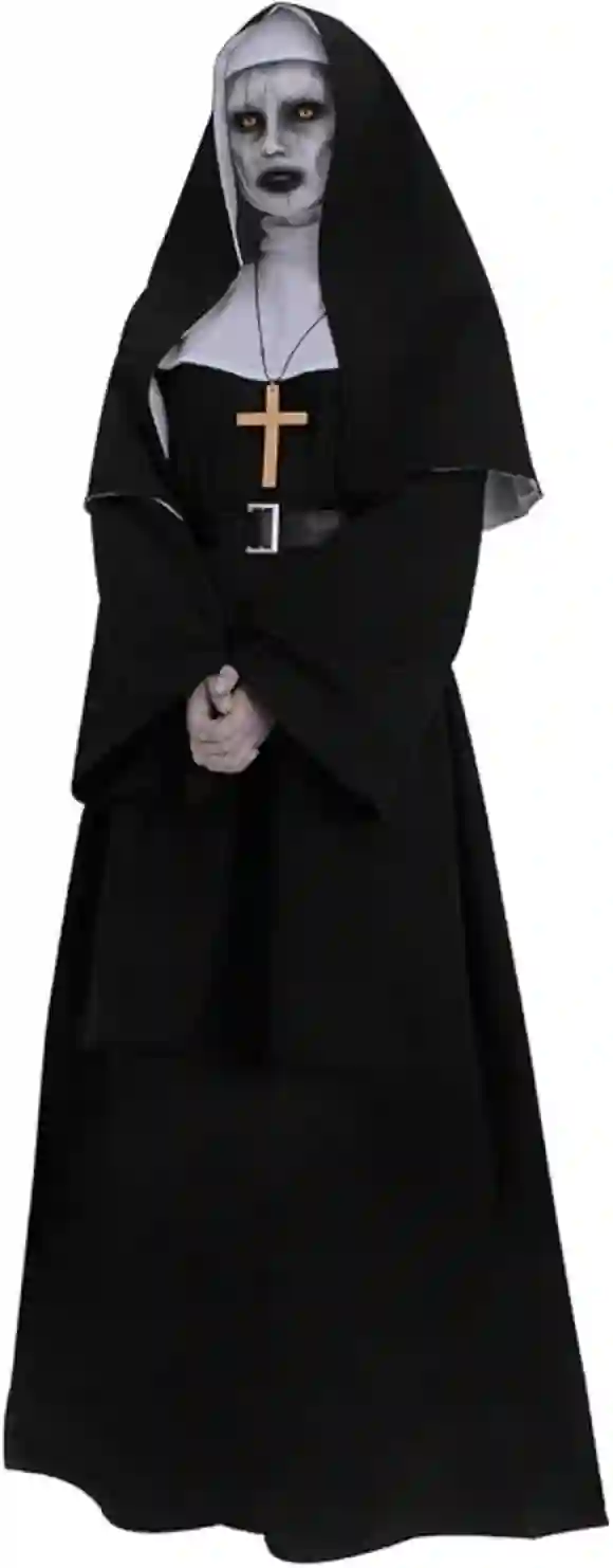 CR ROLECOS Nun Costume Women Plus Size Black Priest Outfit
