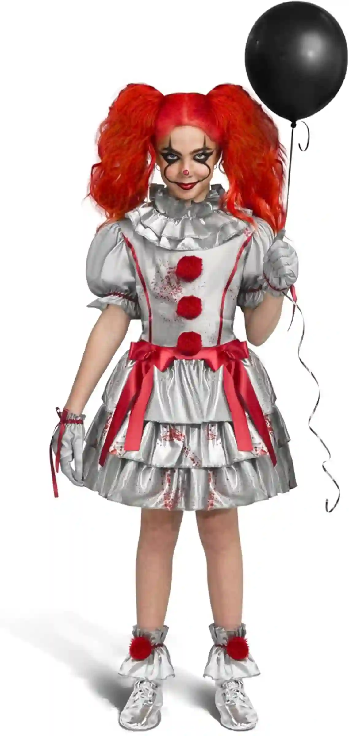 Spooktacular Creations Girls Clown Costume Evil Dress Scary Jester Outfit