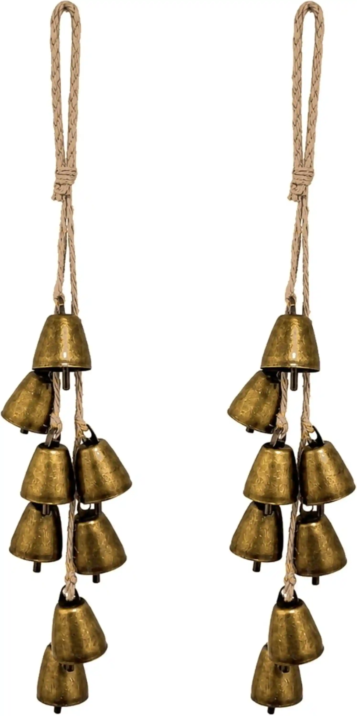 Witch Bells for Door Knob Protection – Halloween Antique Bronze Brass Chimes