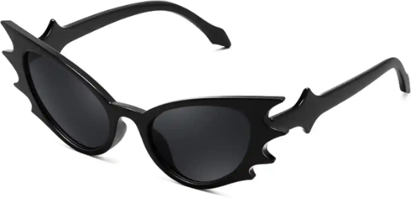 FEISEDY Women Men Cat Eye Bat Sunglasses for Halloween Party & Festival