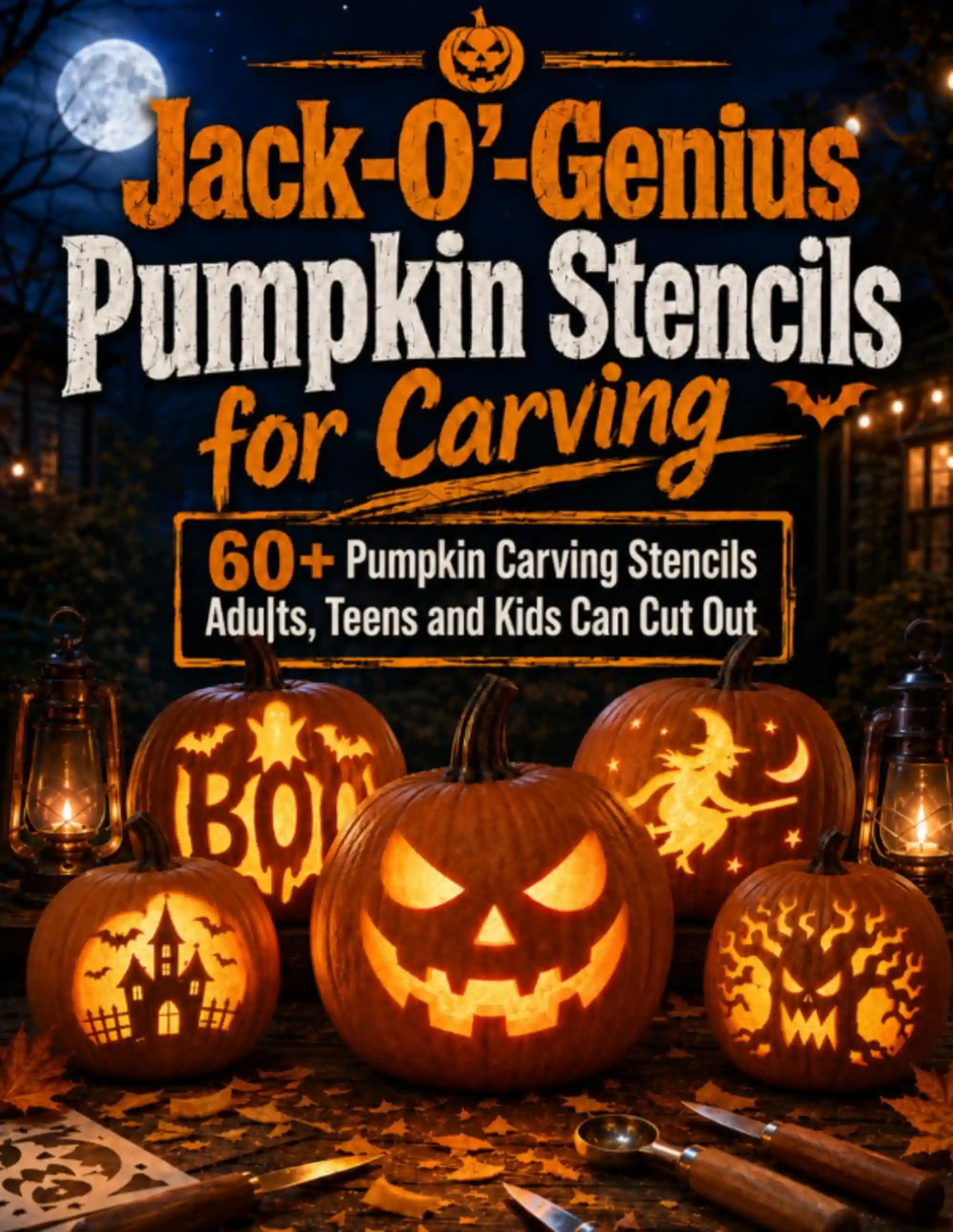 Jack-O'-Genius Pumpkin Stencils for Carving: 60+ Halloween Templates