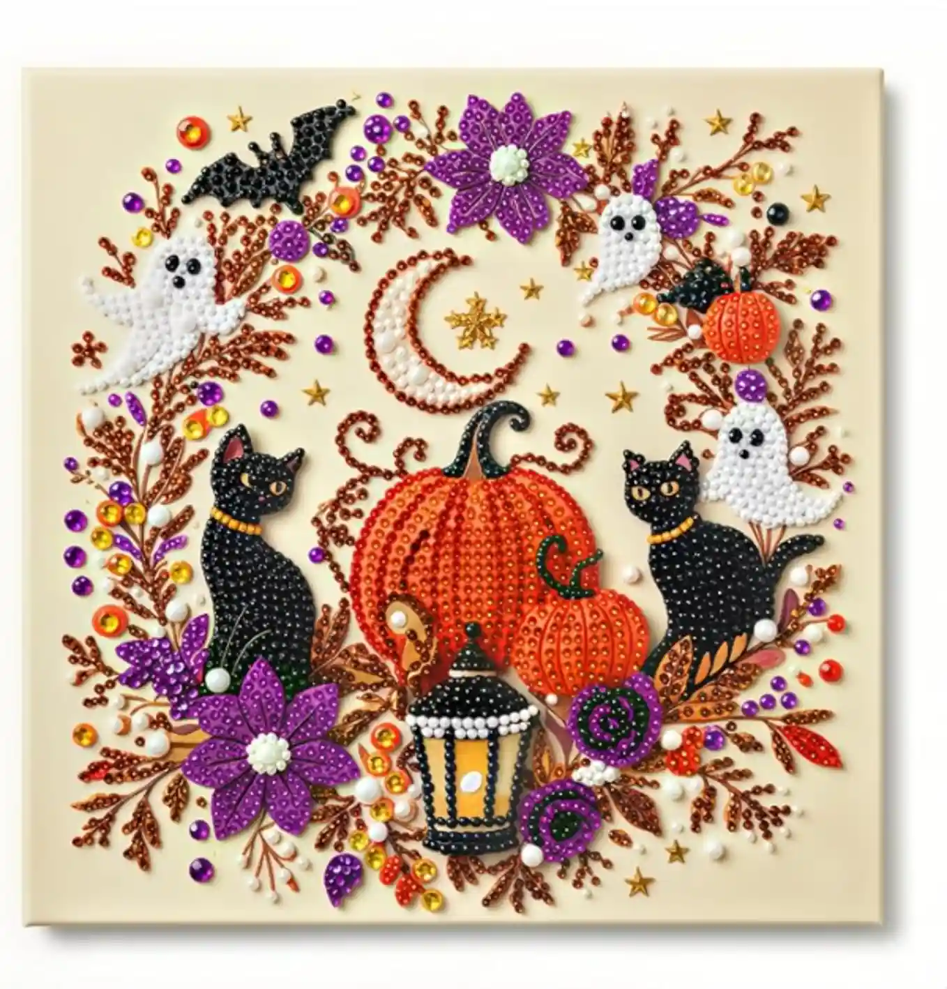Tikneyoli Halloween Diamond Art Kits for Adults – 3D Pearl Painting Craft
