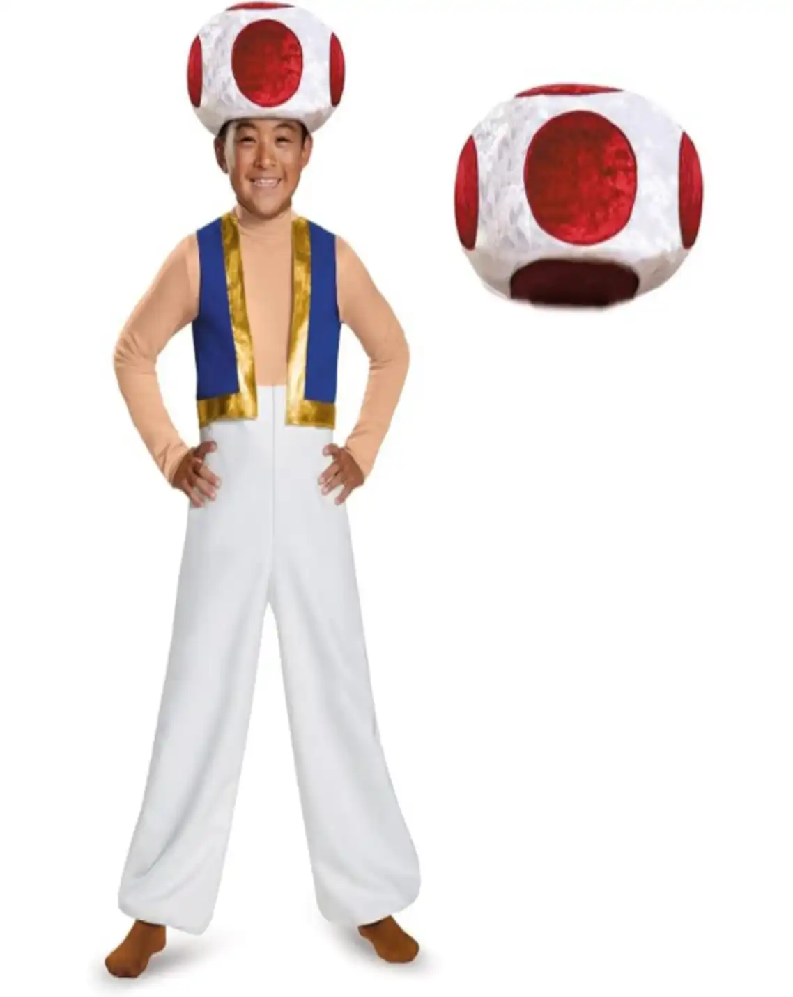 Disguise Toad Deluxe Costume for Kids Official Nintendo Super Mario Outfit