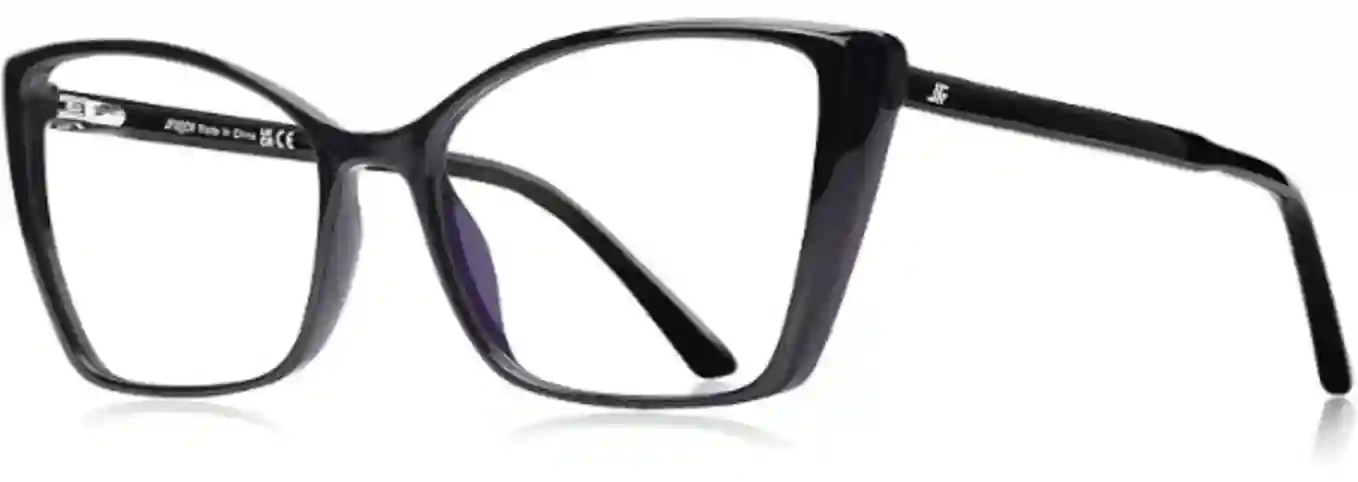 Oversized Cat Eye Blue Light Blocking Glasses for Women UV400 Protection Black Cateye Frame