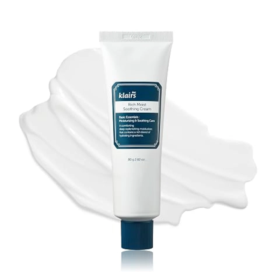 DearKlairs Rich Soothing Cream 2.82 fl oz Centella Asiatica and  Ceramide Moisturizer for Dry Sensitive Skin Cica Calming Cream Fragrance-Free Korean Skincare