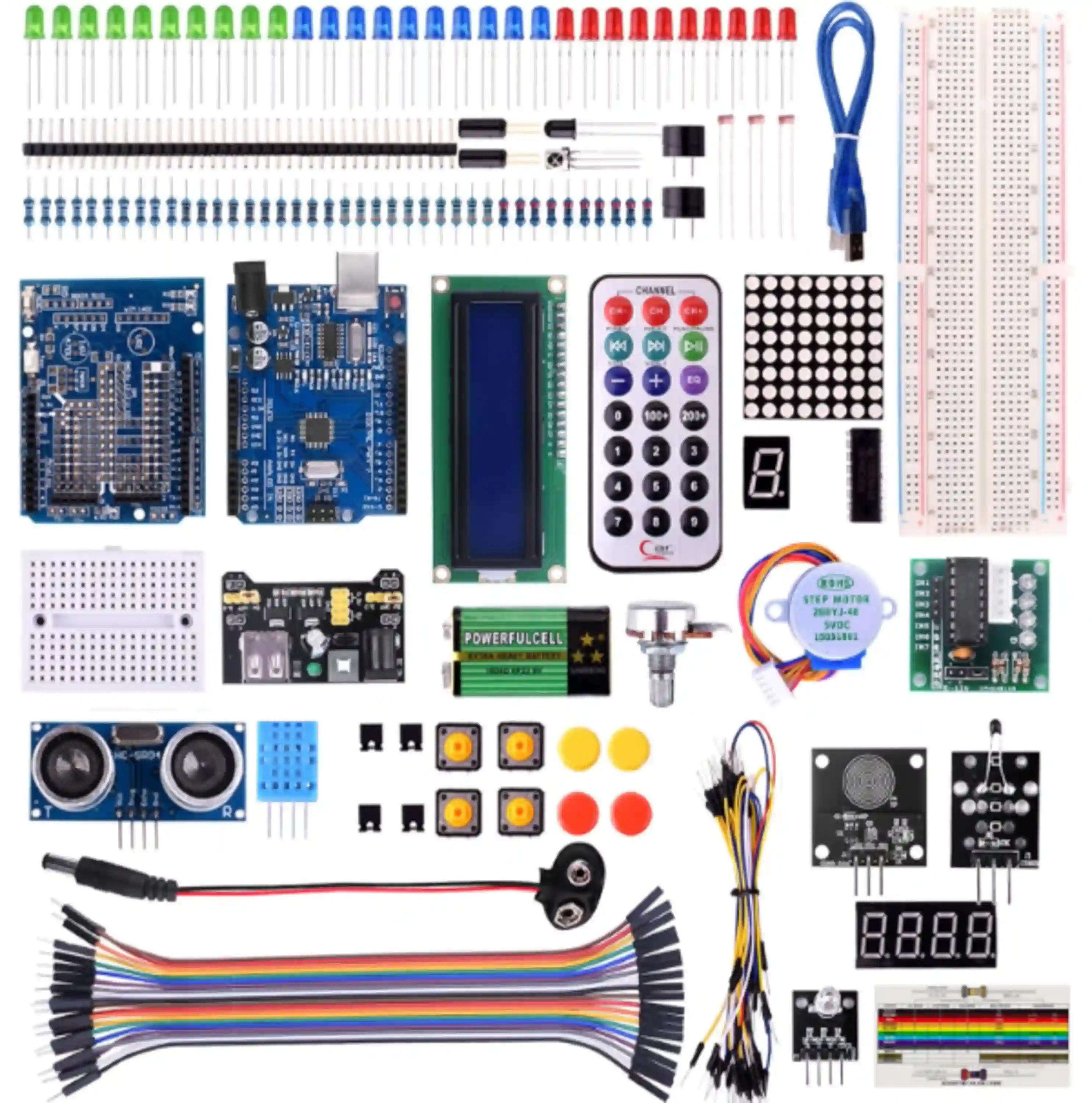 Kuman Arduino Compatible R3 Board Starter Kit with Sensors and Motors