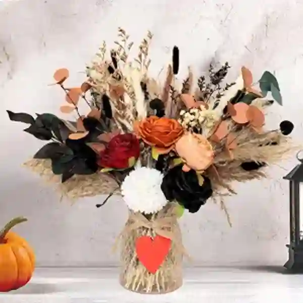 RyddeligHome Fall Dried and Artificial Floral Centerpieces for Tables Thanksgiving Decor